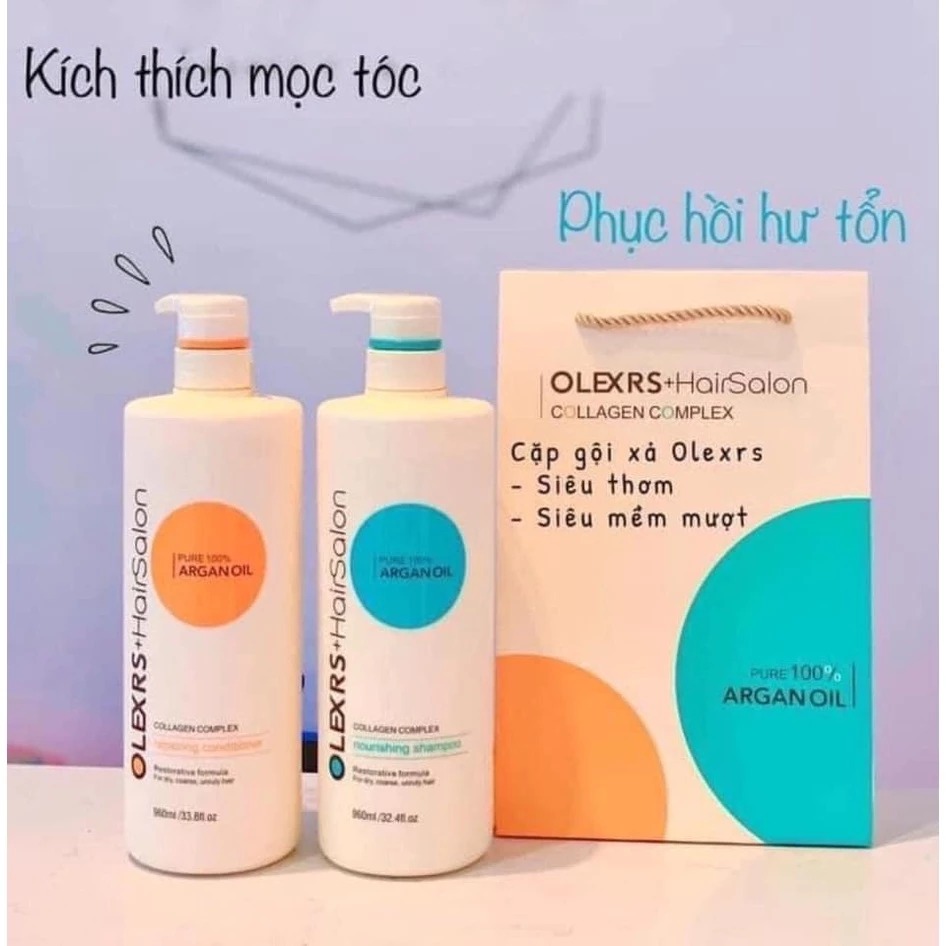 Dầu Gội Xả Olexrs 500ml combo gội xả thơm lâu