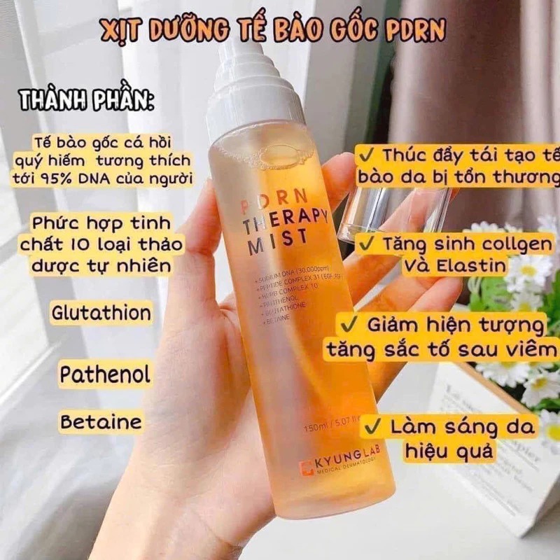 XỊT KHOÁNG KYUNGLAB cấp ẩm trắng da giúp da căng bóng cải thiện vấn đề về da