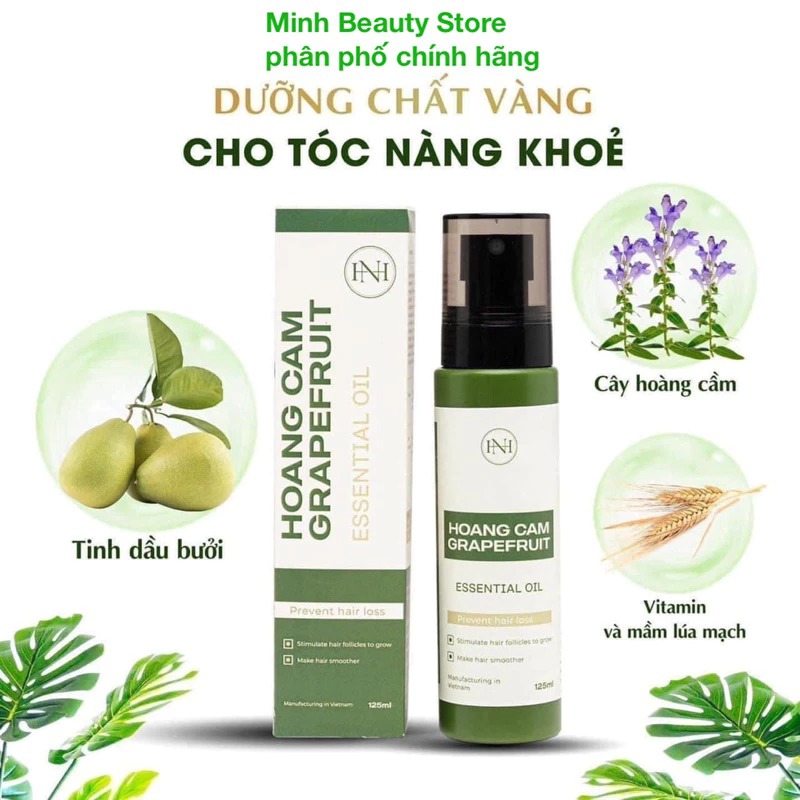 Xịt mọc tóc bưởi hoàng cầm Xịt mọc tóc nga hoàng giúp giảm hói mọc tóc trở lại