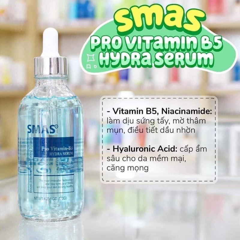 Serum B5 Smas Pro giúp cấp ẩm phục hồi da sau treatment giảm thâm mụn sau peel da