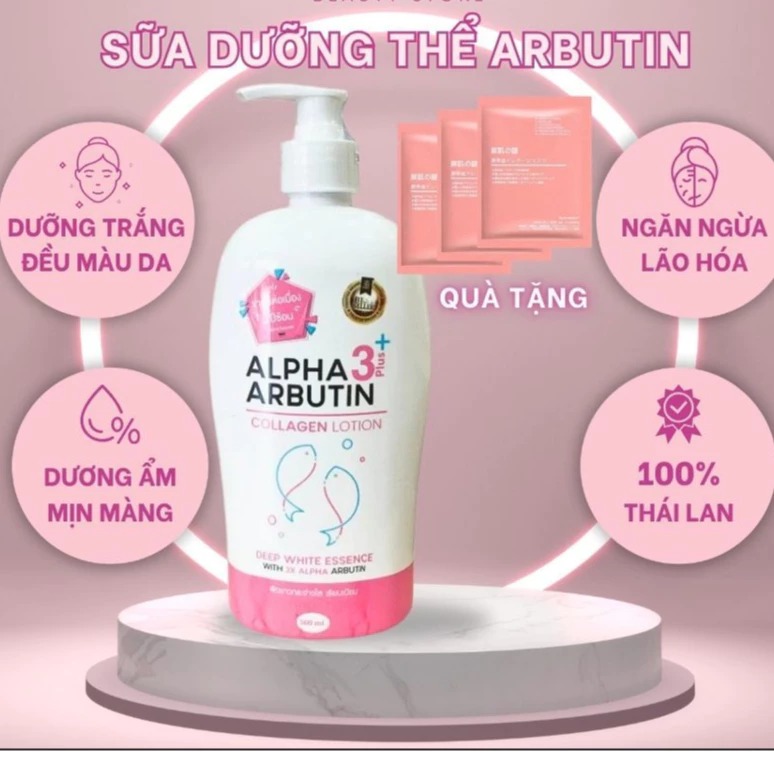 Sữa dưỡng thể Alpha Arbutin 3plus Thái Lan giúp trắng da sạch mụn thâm